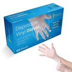 100 x Disposable Gloves | Vinyl Gloves Disposable | Latex free gloves | Powder Free Gloves | Strong And Non-Sterile | (Medium, 5 Packs of 100)