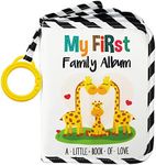 Urban Kiddy™ Baby's My First Family Album | Soft Photo Cloth Book Gift Set for Newborn Toddler & Kids (Giraffe)