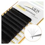 LASHVIEW 0.07 Thickness C Curl Mixed Tray Volume Faux Mink Eyelash Extensions Silk Individual Lash Extensions Pure Korean Silk lashes Soft Application for Professional Salon Use