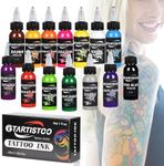 GTARTISTOO Ink Professional 1oz(14 Colors 30ml) Vegan-Friendly Pigment Ink Supplies Ink