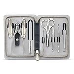 Manicure Set 9 in 1,Professional Pedicure kit,Stainless Steel Manicure Kit,Portable Travel Grooming Kit Nail Care Tools,Nail Clippers Pedicure Tools