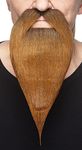 Mustaches Self Adhesive, Novelty, Philosopher Fake Beard, False Facial Hair, Brown Color