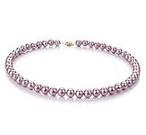 Lavender 7-8mm AA Quality Freshwater Cultured Pearl Necklace-36 in Opera length