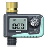 RAINPOINT Sprinkler Timer with Brass Swivel, Water Timer for Garden Hose, Programmable Hose Timer with Rain Delay/Manual Watering, Digital Irrigation Timer System for Lawns, 1 Outlet