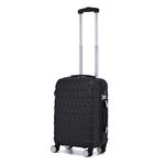 Hard Shell Cabin Carry On Suitcase 55 cm 2.5 kg 35 litres 4 Wheels with Built in 3 Digit Combination Lock, Approved for Ryanair, easyJet, British Airways & More (Black)