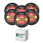 GroceriesRus Kiwi Shoe Polish Black 50ml - Shine and Protect - Pack of 6
