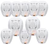 10 Pack Chinese Lanterns to Release in Sky Paper Lantern Decorations Lanterns for Memorial, Chinese Lanterns to Release in Sky Hanging Paper Lanterns