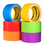 LLPT Duct Tape | 6 Packs | 50MM x 14M | Assorted Colors - Blue Purple Yellow Green Orange Red | Fabric Gaffer Tape | Heavy Duty Waterproof Cloth Repair Tape | for DIY Indoor Outdoor Use (DT506)