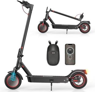 iScooter Electric Scooter, i9MAX Electric Scooters Adult with Bag, 10” Honeycomb Solid Tire E Scooter, 30-40km Range, 3 Speed Mode, Foldable Fast Scooter with APP, Dual Shock Absorption