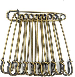 30Pcs Large Metal Safety Pins,Metal Spring Lock Pins Brooches Wire Safety Blanket Pins,Large Metal Safety Pin,Heavy Duty Large Safety Pin,Large Safety Pin Safety Blanket Pin,Large Safety Pins,Brown