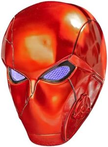 Red Resin Helmet for Adults Full Face Anim Mask with Battle Scars Anti-Hero Cosplay Costume Men- Collectibles