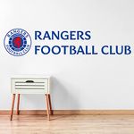 Themed Rangers Wall Sticker - Crest and Club Name Decal Football Art (60cm width x 15cm height)