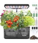 DRYADES Hydroponics Growing System Kit 8 Pods with 24W LED Full Spectrum Grow Light, Indoor Garden with Water Shortage Remind, Plant Gardening Tools for Home Kitchen School, Gifts for Women Men