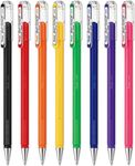 Pentel Mattehop - Liquid Gel Rollerball Pens - K110-1.0mm Nib - 1 of Each Colour - Pack of 8 - In Pillow Packaging