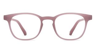 HUSTLR Lenskart As Seen On Shark Tank | Peyush Bansal Glasses | Zero Power Bluecut & Antiglare Computer Eyeglasses | Dusty Rose Full Rim Square | For Men & Women | Small | LB E14058-N