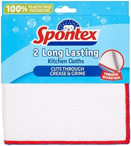 Spontex Long Lasting Kitchen Cloths, Pack of 2