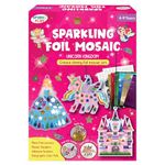 SparkLPlay Shining Foil Mosaic- Unicorn Kingdom. Princess Fairy Mermaid Castle. Mess Free, Art Craft Activity, Creative Toy for Kids, Gift for Girls Boys Ages 4,5,6,7,8,9 Fun, DIY, Travel Toy