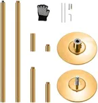 Professional Spinning Dancing Pole - Portable & Removable Fitness Pole, Great For Training & Excercise (Gold Surface)