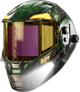 ANDELI Welding Helmet with 2 Light PRO,Digital Filter with Internal Display,7.2"x3.2" Panoramic View Auto Darkening,Type-C Fast Charging,True Color for Weld Cut Grind(1000mAh+)