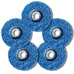 SPEPY 5 PCS 115mm Angle Grinder Discs Paint Remover Hard-wearing Strip Discs Stripping Wheel Paint Stripper Disc Polishing Pads and Removes Oxidation,Paint,Rust Coatings Repair (Blue)