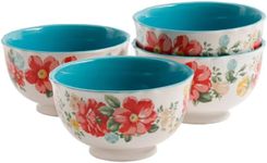 The Pioneer 2 Woman Vintage Floral 6" Footed Bowl Set, Set of 4