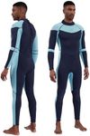 XUKER Men Wetsuit 3mm, Neoprene Wet Suits Back Zip in Cold Water Full Body Dive Suit for Diving Snorkeling Surfing Swimming Canoeing, X-Small