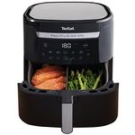 Tefal Easy Fry XXL 2in1 Digital Dual Air Fryer & Grill, 6.5L or 3.25L x2 Drawer Capacity, 8 Programs, Black, EY801827, Amazon Exclusive, 1830 W, Grey