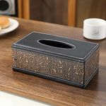 HOKIPO PU Leather Tissue Box Holder, Metallic (AR-4082-D4)