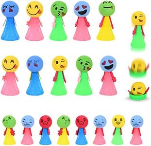 Ainiv Giocattolo Che Rimbalza per Bambini, 18 Pezzi Jumping Toys Spring Launcher Toys, Schiuma Emoji Palline Rimbalzine, Stress Relief Bounce Sensory Toys, Articoli per Feste, Regalo per Bambini