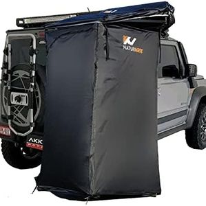 BAMACAR Naturnest Car Camping Shower Tent Overland Shower Awning with Roof and Floor mat, SUV Truck Bathroom Tent for Camping Privacy Shelters, Car Side Shower Room, Portable Shower Tent for Camping