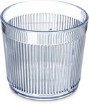 Carlisle 402907 Crystalon Stack-All Ribbed Restaurant Quality SAN Tumbler, Break-Resistant BPA Free Plastic, 9.7 oz, Clear (Pack of 48)