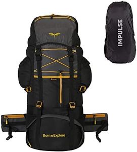 Impulse rucksack bags 75 litres travel bag for men tourist bag for travel backpack for hiking trekking Bag for men camping banyan black bag with 1 Year Warranty | Black