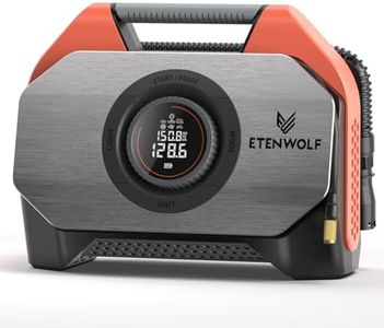 ETENWOLF S6 Compresseur à Air Portatif, 19200mAh Pompe à Air Électrique 11,03 Bar/160PSI Pompe a Velo Electrique, Numérique 7 Modes Gonfleur Pneus Voiture Rechargeable pour Vélo, Moto, Scoote, Balle