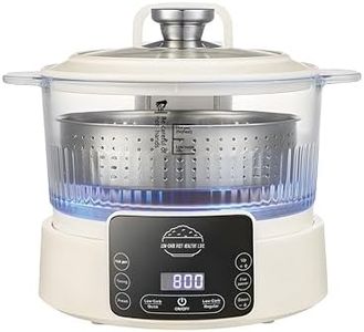 Low Carb Rice Cooker with Reservable-Timable,Low Sugar Multi Functional 3L &3 Cups for Starch Removing Glass Cooker,110v Maximum Power 800w Multi Functional Maker,Liftable Filter Basket (Beige)