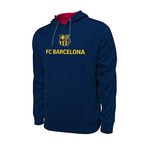 Icon Sports FC Barcelona Officially Licensed Barça Adult Men's Pullover Hooded Sweatshirt
