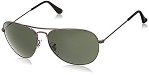 Ray-Ban UV Protected Rectangular Sunglasses for Men( 0RB3432I|59 mm|Crystal Green)