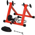 Soozier Indoor Bike Trainer Magnetic Exercise Fitness Bicycle Stand 5 Level Resistance- Red