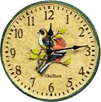 St Helens Home & Garden Chaffinch Design Weather Resistant Outdoor Clock 250mm / 10" - Sit back, relax and let time pass you by