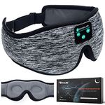 Sleep Headphones Bluetooth 3D Eye Mask, Boodlab 3D Wireless Sleeping Headphones Sleep Mask with Ultra-Thin HD Stereo Speakers Washable Adjustable for sleeping Side Sleepers Air Travel Yoga, Meditation