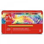 Caran d'Ache Supracolour Soft Aquarelle Pencils, Multicoloured, Tin of 120, For Adults, Home Art, Soft Lead, Watersoluble, Amateur Professional Artists, Illustrators, Graphic Designers, Teachers