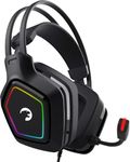 GAMEPOWER Mihawk USB Gaming Headset - 7.1 Virtual Surround Sound, Wired RGB Led Headphones with 50MM Drivers, Comfort Design, 360 Spatial Audio, Noise Cancelling Mic, PC, Laptop, Black