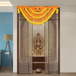 Perpetual Toranam for Entrance Door - Marigold Flowers Garlands Toran for Main Door Decoration, Traditional Bandhanwar Wall Hangings for Home Decoration (T-3D)