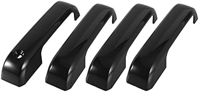 X AUTOHAUX 4pcs Gloss Black Car Exterior Outside Door Handle Cover Decor Trim for Ford F-150 2015-2020 Without Smart Key-Less and Without Passenger Side Keyhole