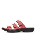 Clarks Women's Laurieann Ayla Flat Sandal, Strawberry Leather, 11 Narrow US