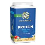 Vegan Organic Protein Powder Amino Acids | BCAA Yellow Peas Goji Berry Hemp Seed Coconut Keto Friendly Soy Free Dairy Free Plant-based Protein Powder | Vanilla 30 Servings | Warrior Blend by Sunwarrior