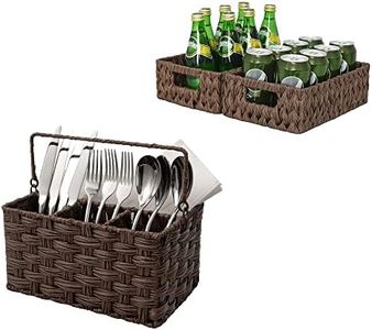 GRANNY SAYS Bundle of 1-Pack Kitchen Utensil Organizer & 2-Pack Wicker Shelf Baskets