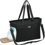 FINDCOZY Breast Pump Bag, Diaper Bag Tote for Working Mom, Compatible with Medela, Spectra S1, S2 Breast Pumps, Black