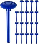 EXERAUO 20 Pack Bule 2" Nylon Garage Door Rollers 4" Nylon Stem, Quiet/Smooth Garage Door Wheels Replacement, Use Double Seal 6200-2RS Bearings