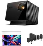 AWOL Valerion VisionMaster Max 4K Laser Projector with ThunderBeat 4.1.2 and 150" PureVision Motorized Projector Screen