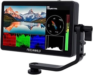 FEELWORLD F6 Plus V2 6 inch DSLR Camera Field Touch Screen Monitor with HDR 3D Lut Small Full HD 1920x1080 IPS Video Peaking Focus Assist 4K HDMI 8.4V DC Input Output Include Tilt Arm